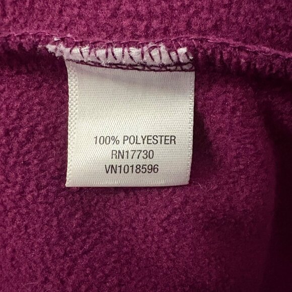 Merona Womens Plum Full-Zip Fleece Jacket XL Lightweight Warm Outerwear - Picture 7 of 12